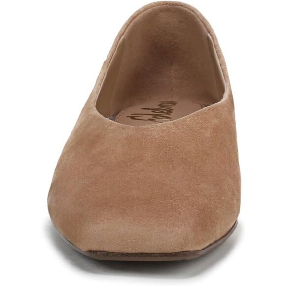 Sam Edelman Women Cyprus Tan Leather Pull-On Rounded Toe Ballet Flat Shoes - Picture 2 of 6